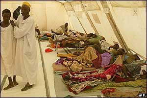 A treatment centre for the refugees