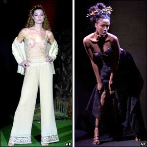 Spring and Summer collections from Renato Balestra's (left) Marella Ferrera (right)