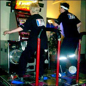 Two competitors battle it out