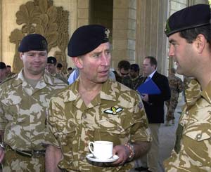Prince Charles with troops