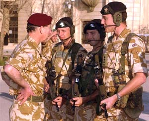 Prince Charles with troops