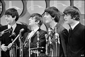 At an impromptu press conference the Beatles were asked if they could really sing or if they were 