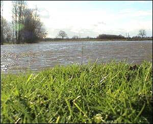 Derbyshire side of border - Notts at top left and Leics at top right