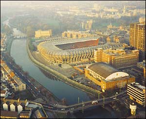 Marc Lamerton took this aerial shot of the old Cardiff Arms Park and Empire Pool from a helicopter in 1995