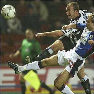 Alan Shearer tries to add to Craig Bellamy's opener before Jon Stead rescues a point for Rovers 