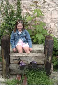 Jeff Morris, from Birmingham, sent this shot of a young victim in the stocks at Kidwelly 