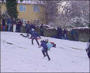 Hundreds of students and local children and adults joined in the fun