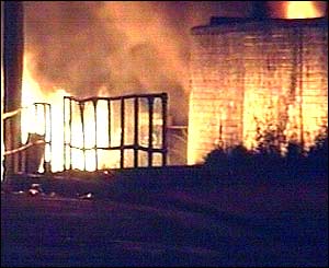 Fire burning in Redfern