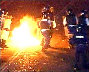 Police during the riots