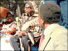 Bishop Muzorewa enters the Rhodesian capital. Pic: Donald Spice