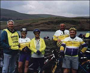 Members of Merthyr Cycling Club on a charity ride in the Elan Valley (Jan Summers)