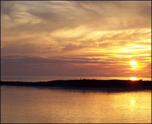 Steve Yeo took this picture from Seaside in Llanelli towards Gower across the Loughor Estuary