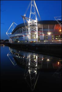 The Millennium Stadium taken on a cold February evening by Marc White from Swansea