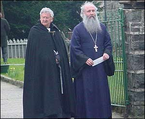 The church service was presided over by Reverend Brian Evans and Father Deiniol from the Greek Orthodox Church