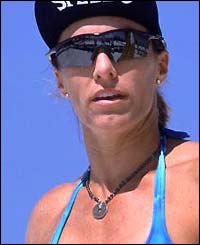 Holly McPeak poses for the cameras