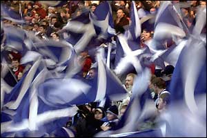 Scotland fans gather at Murrayfield