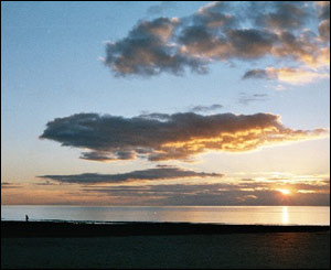 David Craik from Harlech took this picture looking westward from Barmouth (Abermaw) beach