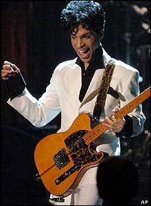 Prince at the Rock and Roll Hall of Fame ceremony