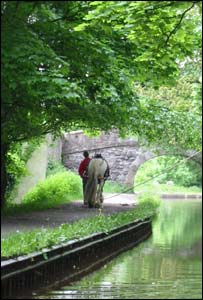 A horse-drawn barge on Llangollen Canal, as captured by Carl Rice, who is currently working in Atlanta 