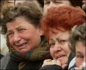 Macedonian women crying