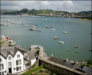 This view across the water to Deganwy from Conwy Castle was captured by Pauline Roberts, from California 