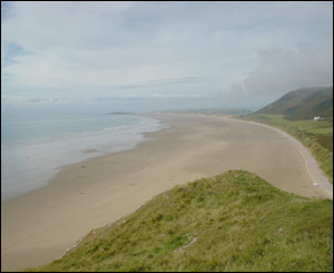 The view looking north from Rossili, as captured by Edwin Eyre, formerly of Croesyceiliog