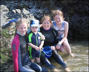 A family day out in Llangrannog, sent by Leanne Brain from Caerphilly