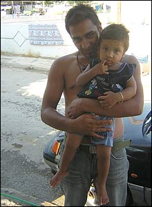 Roma man and child, Athens