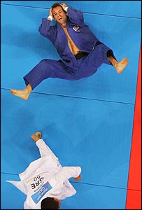 Briton Craig Fallon is beaten by Greek Revazi Zintiridis