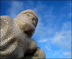 The memorial to Captain Scott in Cardiff Bay, as sent in by Nicholas Call from London
