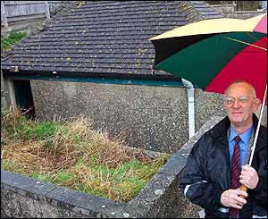 Paul Iles, estate agent, stood outside the former toilet block