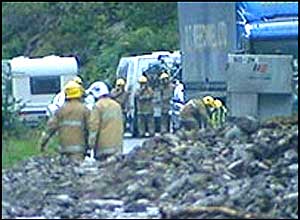 In Pictures: Scotland landslide