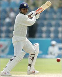 India's opener Virender Sehwag 