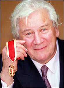 Sir Peter Ustinov after receiving his knighthood