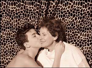 'Grandson with grandmother' by Maurice Fernandez