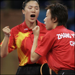 Gold for China in table tennis