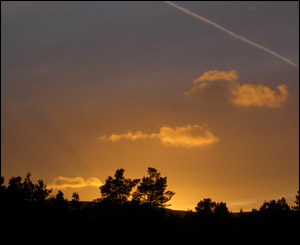 Nigel Edwards took this picture of sunset over Blaenavon looking west towards the Coity mountain