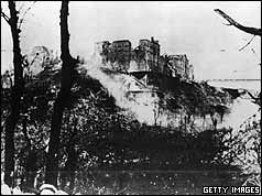 Ruined monastery on hill top