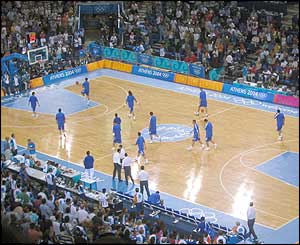 Evita Tasiopoulou's picture of Greece's basketball match with USA