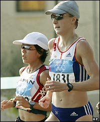 Mizuki Noguchi and Paula Radcliffe