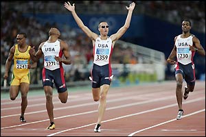 The 20-year-old clocks 44 seconds - the best time in the event since American legend Michael Johnson won gold at the 2000 Games