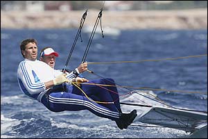 Chris Draper and Simon Hiscocks in the 49er class