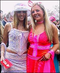 Stephanie (right) paid �600 for her hand-made creation