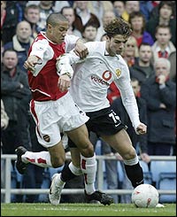 Cristiano Ronaldo and Gael Clichy