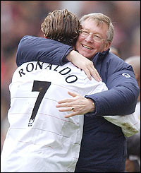 Sir Alex Ferguson and Cristiano Ronaldo