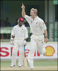 Ganga's luck runs out as Hoggard strikes