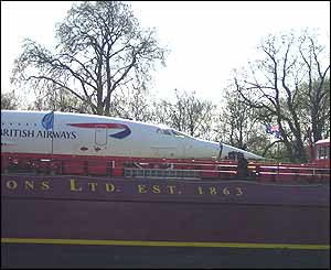 Concorde with nose cone