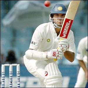 Singh and Pathan put on 117 runs before Pathan is dismissed for 49