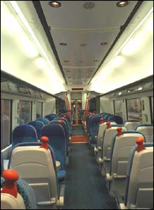 A view of one of the carriages 