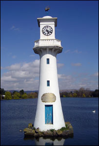 The lighthouse at Roath Park Lake in Cardiff was sent by Andrew Kays 